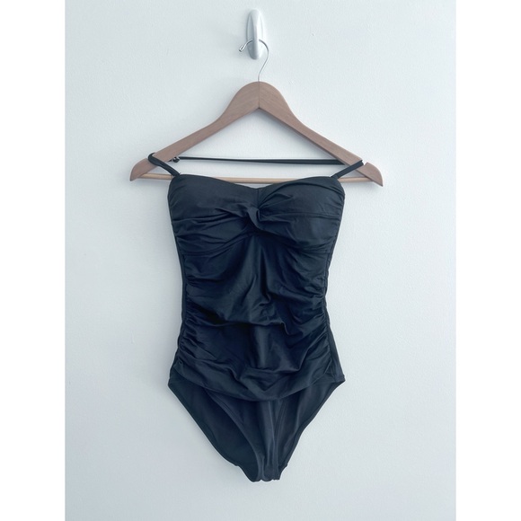 Anne Cole swimsuit size 6 black ruched - Picture 4 of 8
